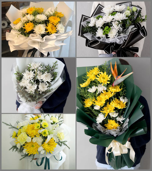 江苏淮安金湖县黎城镇白事花束代送